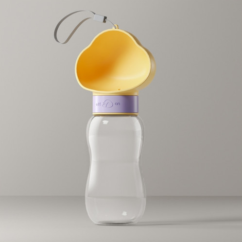 600ml Dog Go Out Water Cup Portable Accompagnement Cup Pet Buveur d'eau potable (Jaune nuage) SH203C345-06