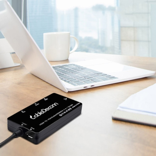 CAFLABECONN D0407 HDMI VGA DVI Connexion HDTV Câble de moniteur HDTV (Noir) SH701B1882-05
