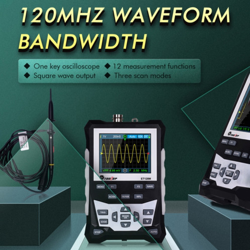 ET120M 120MHz Simulation numérique couleur Oscilloscope SH0443968-07