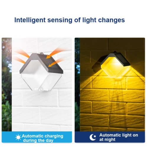 Lampe murale décorative décorative de jardin solaire en plein air (lumière chaude + lumière colorée) SH601A980-07
