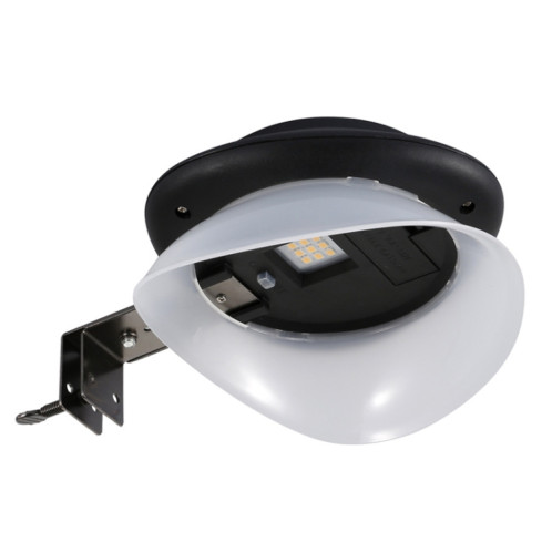 Soucoupe sans perfection Saucer Solar Lampe de décoration de jardin extérieure Lampe murale (coquille noire lumière chaude) SH201B842-07