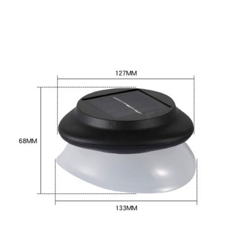 Soucoupe sans perfection Saucer Solar Lampe de décoration de jardin extérieure Lampe murale (coquille noire lumière chaude) SH201B842-07