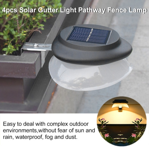 Soucoupe sans perfection Saucer Solar Lampe de décoration de jardin extérieure Lampe murale (coquille noire lumière chaude) SH201B842-07
