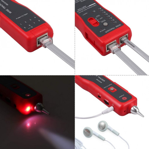 Détecteur de câble réseau de tracker Wire RJ45 RJ11 Testeur pour lignes téléphoniques et câbles LAN SH05241333-07
