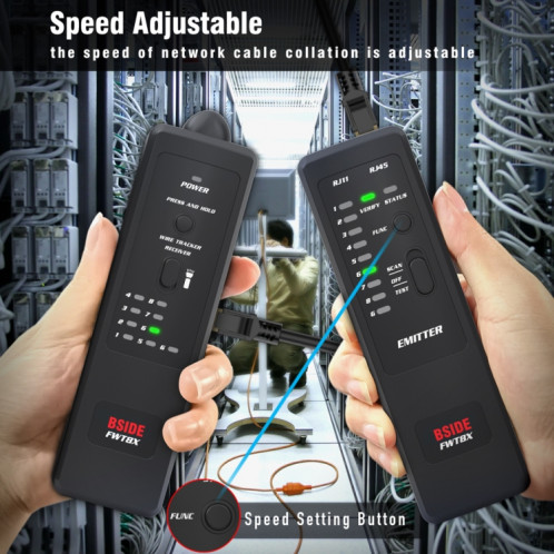 Bsize FWT8X Dual Mode Network Wire Tracker Toner Toner RJ45 RJ11 Equipement Ethernet précis Tracer SH05261983-07