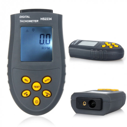 HS2234 Tachymètre numérique Tachymètre de tachymètre à laser sans contact SH05681451-06