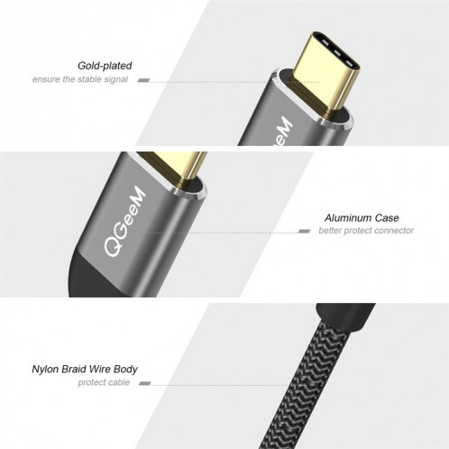 QGeem QG-UA01 USB Type-C à l'adaptateur HDMI (gris argenté) SQ501A942-07