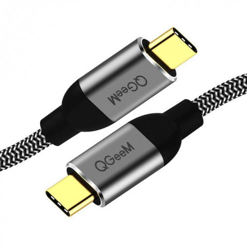 QGeem QG-CC03 Type-C à Type-C Câble de données USB3.1, longueur: 1,2 m (noir) SQ001A1330-07