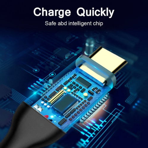 QGeem QG-CC03 Type-C à Type-C Câble de données USB3.1, longueur: 1,2 m (noir) SQ001A1330-07