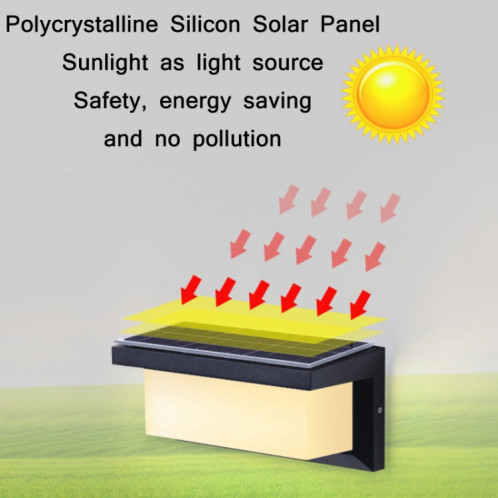 Lumière solaire solaire étanche de mur de patio 10W, Spécifications: 6000k SH1701721-06