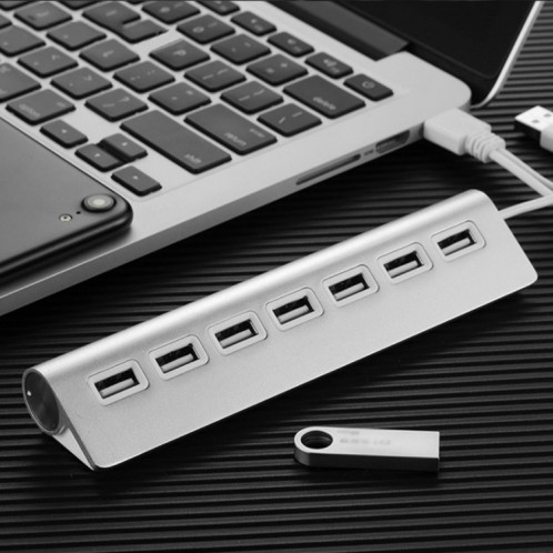 THL059 USB2.0 7 en 1 hub d'alliage d'aluminium (7 ports) SH401A422-06
