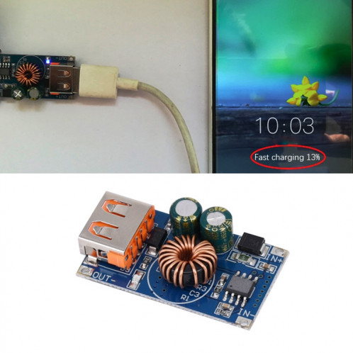 3 PCS 12 / 24V à 5V QC3.0 Charge Fast Charge Mobile Chargement Tableau de charge Module USB DC Buck SH0860965-06