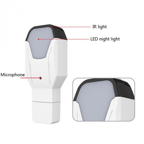 2 PCS IR18 Télécommande vocale infrarouge infrarouge multifonctionnelle wifi avec fonction de lumière de nuit (blanc) SH401A1674-07