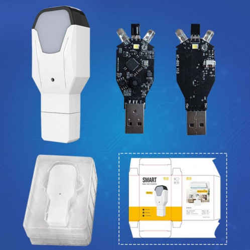 2 PCS IR18 Télécommande vocale infrarouge infrarouge multifonctionnelle wifi avec fonction de lumière de nuit (blanc) SH401A1674-07