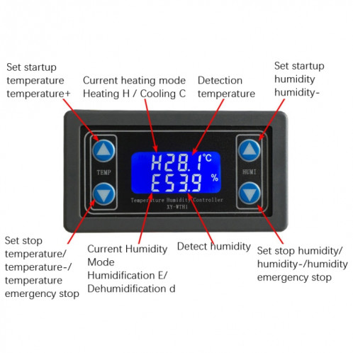 Panneau de commande d'humidité automatique de température automatique de haute précision d'affichage numérique SH10581551-07