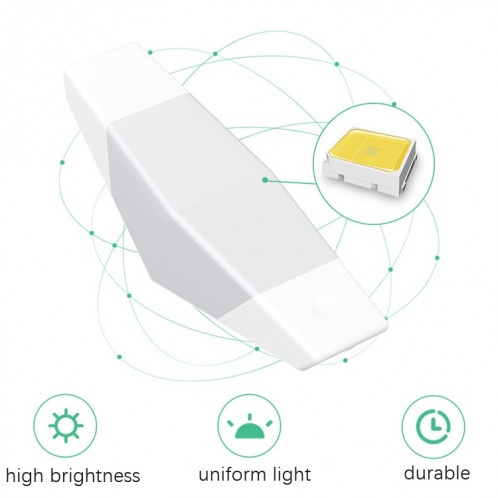 Lampe de protection des yeux de capteur de gravité de la chambre à coucher, source d'alimentation: blanc chaud (blanc) SH801A481-07