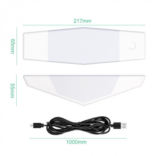 Lampe de protection des yeux de capteur de gravité de la chambre à coucher, source d'alimentation: blanc froid (blanc) SH802A1929-07