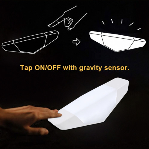 Lampe de protection des yeux de capteur de gravité de la chambre à coucher, source d'alimentation: blanc froid (blanc) SH802A1929-07