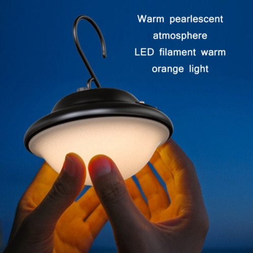 Lumière de camping de chargement USB portable de plein air (noir) SH101A59-06