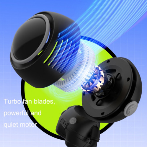 MF040 MINI PORTABLE PORTABLE PENSE COLLING COLLULATEUR SPACEMAU FAN (NOIR) SH101B915-07