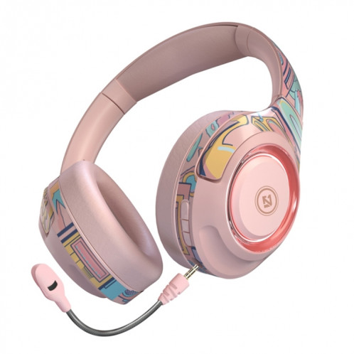 EL-A2 Gaming Lumière ambiante pliant casque bluetooth sans fil (rose) SH301B591-07