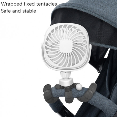 Poulpe de poussette déformation ventilateur de bureau portable portable usb petit ventilateur, couleur: 2200mah rose SH03051588-07