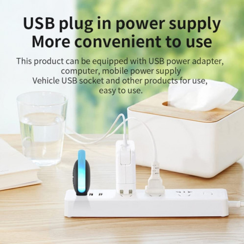 Répenses de la souris USB Ultrasonic Mosquito Insectifuge avec l'atmosphère Lumière (Noir) SH901B1137-06