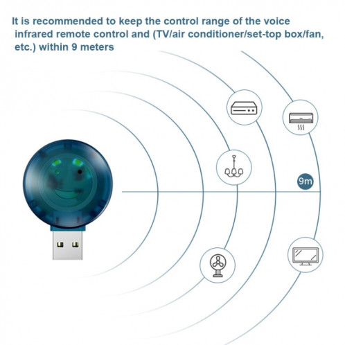 YCZ-008 USB Smart Voice Télécommande Climatiseur Télécommande avec lumière de nuit SH1684654-07