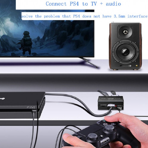 Séparateur audio HDMI to HDMI + audio HDMI + (noir) SH601A1408-07