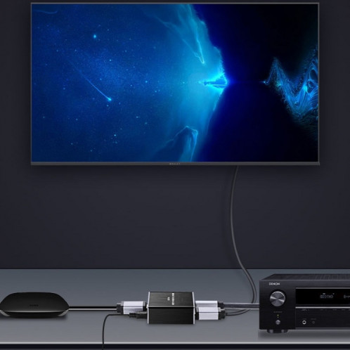 Séparateur audio HDMI to HDMI + audio HDMI + (noir) SH601A1408-07