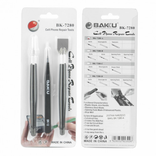 BAKU SOUDER SOUDRE DE SLURRY Tweezers Tweezers Set (BK-7280) SB801A1553-05