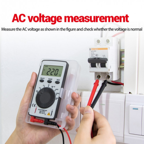 ANENG AN-101 Mini-Tension numérique ultra-mince Tension d'affichage numérique et multimètre actuel SA19921146-07