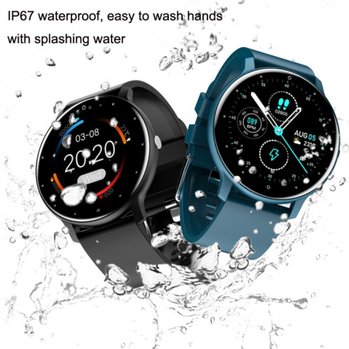 ZL02 Smart Carrelage Tendance artérielle Surveillance de l'oxygène Podomètre sportif Wireless Bluetooth Montre (Bleu) SH901A347-07
