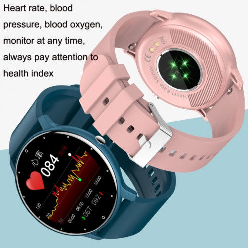ZL02 Smart Carrelage Tendance artérielle Surveillance de l'oxygène Podomètre sportif Wireless Bluetooth Montre (Bleu) SH901A347-07