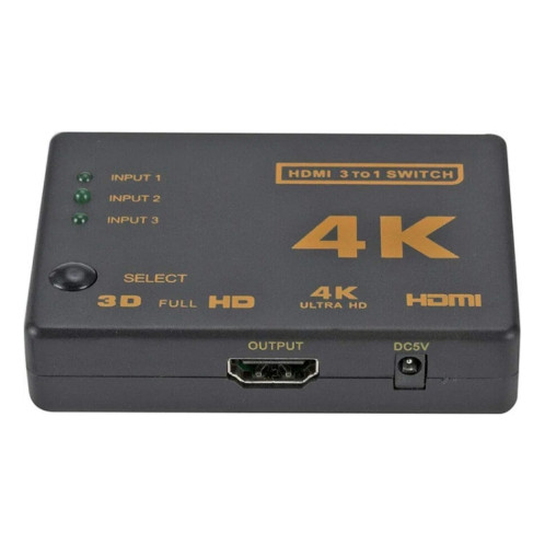 5 PCS / SET 4K 3 EN 1 SOMMATEUR HDMI avec télécommande SH8801726-07
