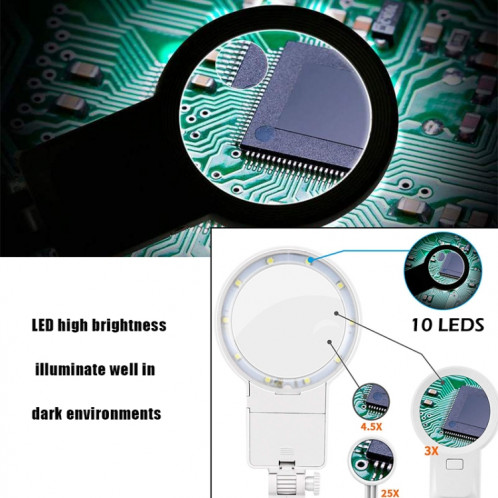 Bureau de soudage multifonctionnel Inspection de réparation de réparation de réparation avec lumière LED (blanc) SH301B1156-07