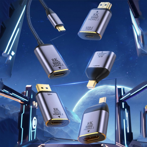 Convertisseur DP mâle vers HDMI femelle 8K, style : 8K-004 SH58041870-05