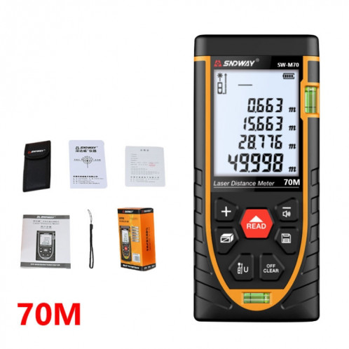 SnDway SW-M70 Laser Distance Distance Instrument de mesure infrarouge, Distance: 70m SS6902187-07
