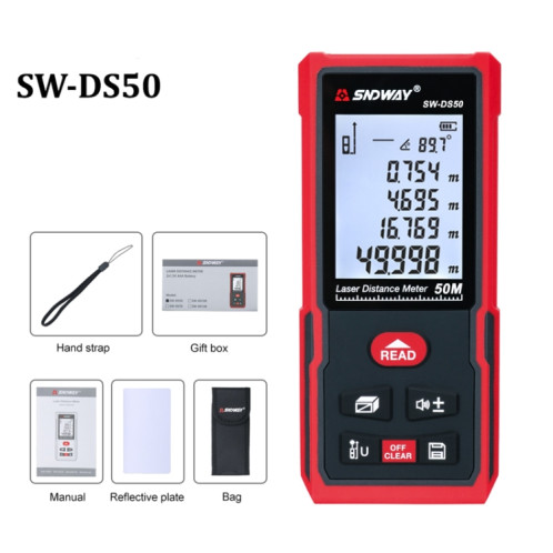 SNDWAY SW-DS50 LASER LASER RINGFinder Infrarouge Laser Ruler, Distance: 50m SS8201233-07