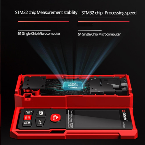 SNDWAY SW-DS100 LASER LASER LASER Règle laser infrarouge, Distance: 100m SS82031349-07