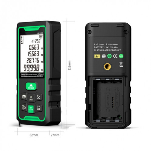 SNDWAY SW50G Green Green Laser Greenferfinder, Distance: 50m SS87011848-07