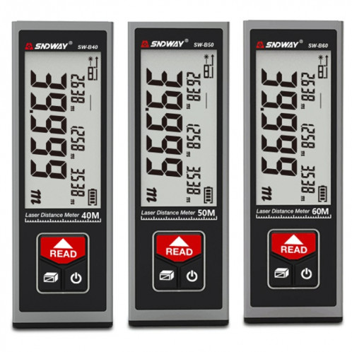 SnDway SW-B50 Laser Régulier de mesure en infrarouge, Style: Version de précision de 50m SS27021006-07