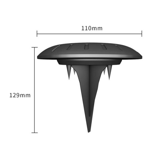 LED Solaire enterré de la lumière de jardin de jardin d'herbe de jardin (RVB + blanc chaud) SH501A1311-07