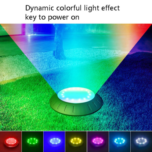 LED Solaire enterré de la lumière de jardin de jardin d'herbe de jardin (RVB + blanc chaud) SH501A1311-07