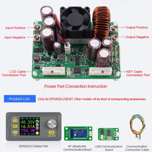 DPS5020 50 V / 20A Module de courant réglé à la tension réglable de la tension CNC DC SH04011827-07