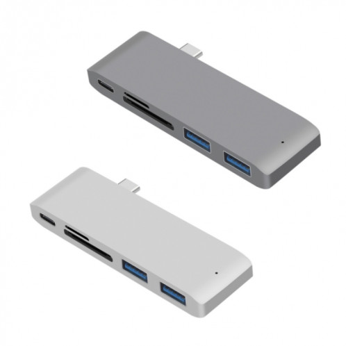 USB-C à HDMI Splitter Docking Station Station Lecteur de carte, Spécifications: 5 en 1 gris SH52011663-04