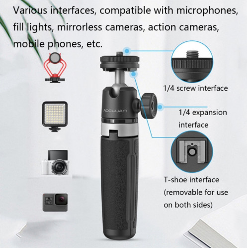 Aochuan mt-08 télescopique pliage mini-trépied selfie SA29871715-07