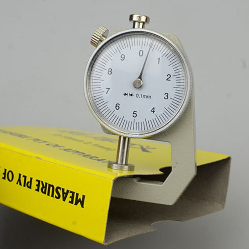 0-10 mm d'épaisseur de cadran jauge en cuir en cuir épaisseur d'épaisseur Tester, modèle: tête pointue SH10021907-05