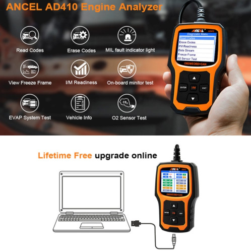 ANCEL AD410 OBD2 Car Universal Auto Diagnostic Scanner SH3019506-07