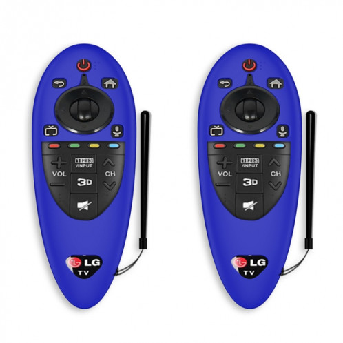 2 PCS Remote Contrôle de protection en silicone à poussière pour la télécommande LG AN-MR500 (bleu) SH201B278-05